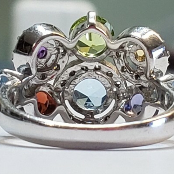 Multi stone semi prescious ring - Picture 4 of 11